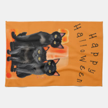 Halloween Svarta katter kökshandduk