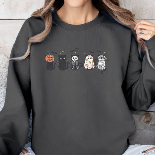 Halloween Svarta katter Spooky Cute Funny T Shirt