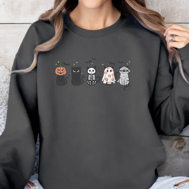 Halloween Svarta katter Spooky Cute Funny T Shirt (Skapare uppladdad)