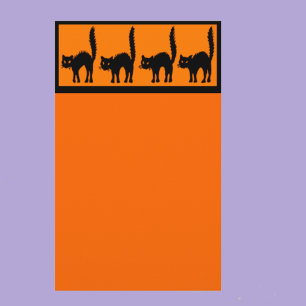 Halloween Svarta katter Stationary Brevpapper