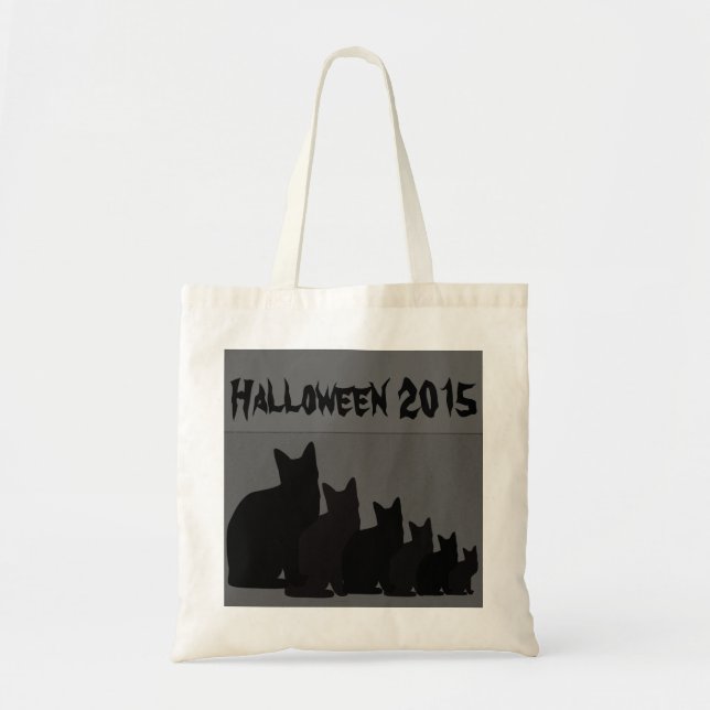 Halloween Svarta katter - Tygkasse (Framsidan)