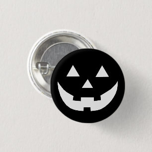Halloween svartvit Jack o lantern-kostym Knapp
