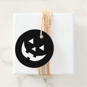 Halloween svartvit Jack o lantern-pumpa ansikte Gåvor Etiketter
