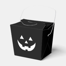 Halloween svartvit Jack o lantern-pumpa ansikte Presentaskar