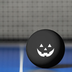 Halloween svartvit Jack o lantern skrämmande Pingisboll