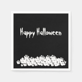Halloween svartvita döskallar, anpassningsbar papp pappersservett