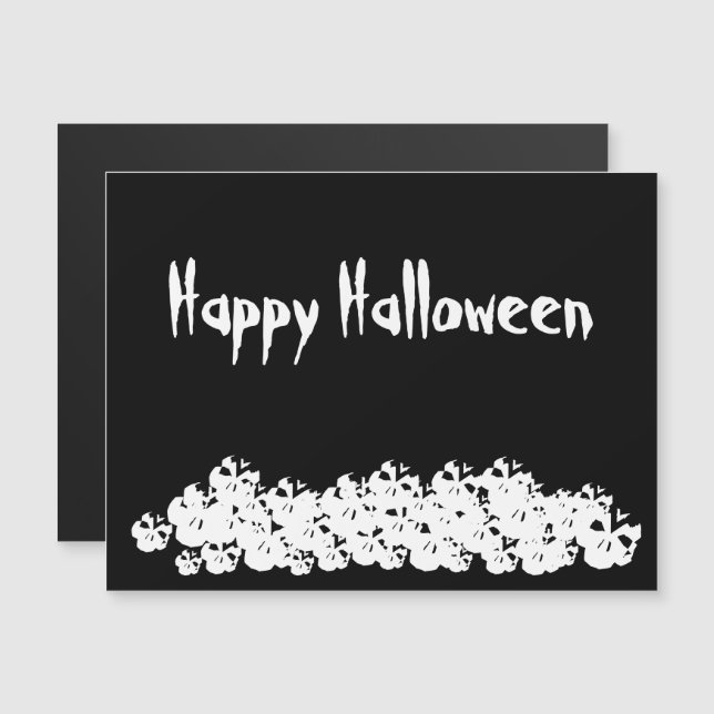 Halloween svartvita döskallar med hög anpassningsb (Fram/baksida)