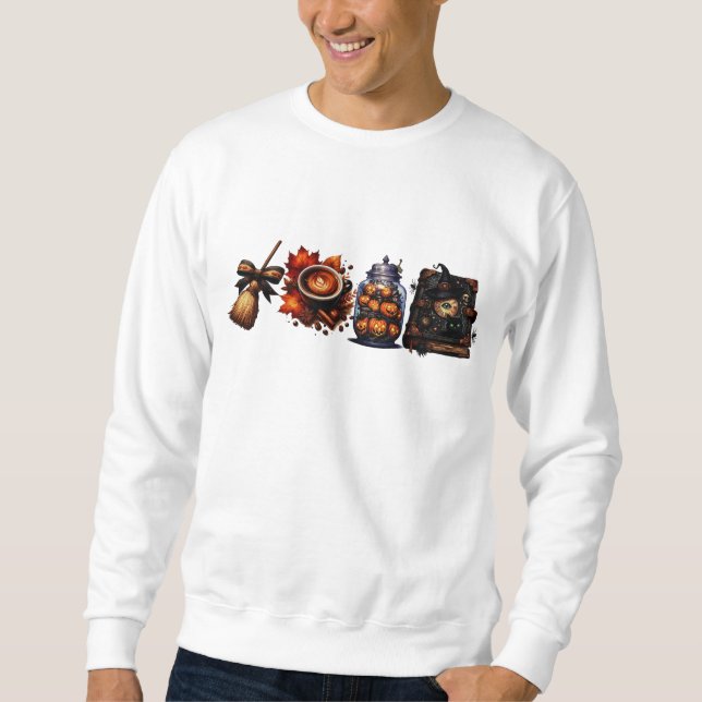 Halloween Sweatshirt, Ghost Sweatshirt (Framsida)