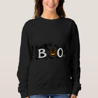 Halloween-Sweatshirts - "BOO" Unik utskrift T Shirt