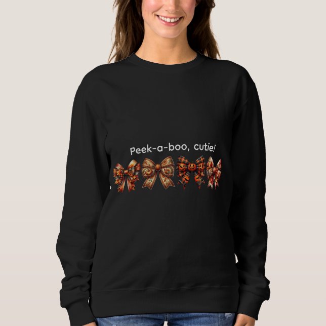 Halloween-Sweatshirts för Bows Woman Halloween T Shirt (Framsida)