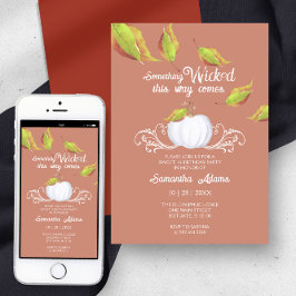 Halloween Sweet 16 Födelsedagsfest Terracotta Inbjudningar