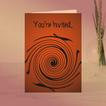 Halloween Swirl Party-inbjudan