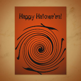 Halloween Swirl vykort