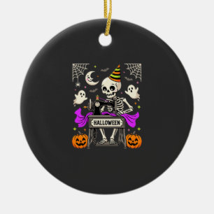 Halloween Sy Skelett Spöklik Ghost Pumpa Sy Julgransprydnad Keramik