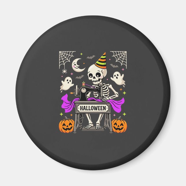 Halloween Sy Skelett Spöklik Ghost Pumpa Sy Magnet (Framsidan)
