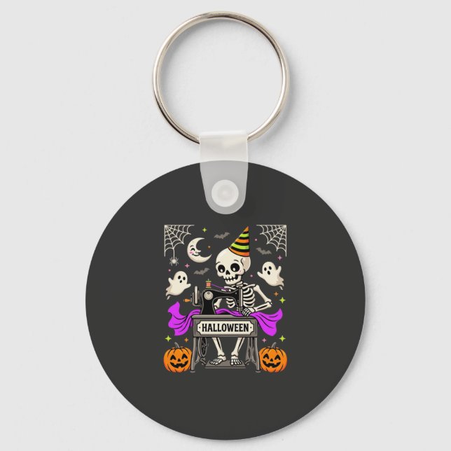Halloween Sy Skelett Spöklik Ghost Pumpa Sy Nyckelring (Framsida)