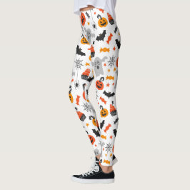 Halloween-symboler sömlös mönster leggings