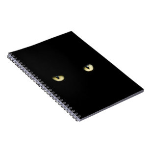 Halloween synar den svart katten anteckningsboken anteckningsbok med spiral