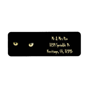 Halloween synar den svart katten beställnings- returadress etikett