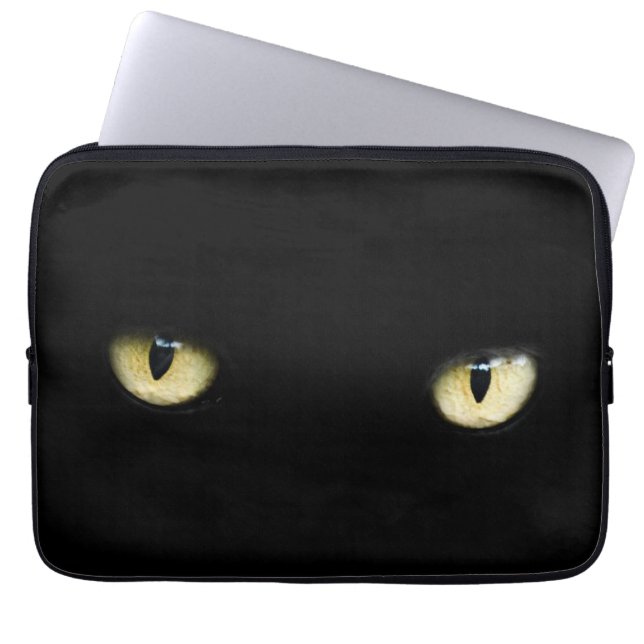 Halloween synar den svart katten den laptop sleeve (Framsidan)