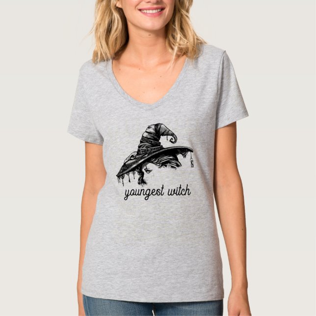 Halloween Syskon Witch Kortärmad Tee (Framsida)