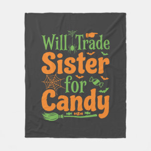 Halloween syster godis handel design_1 fleecefilt