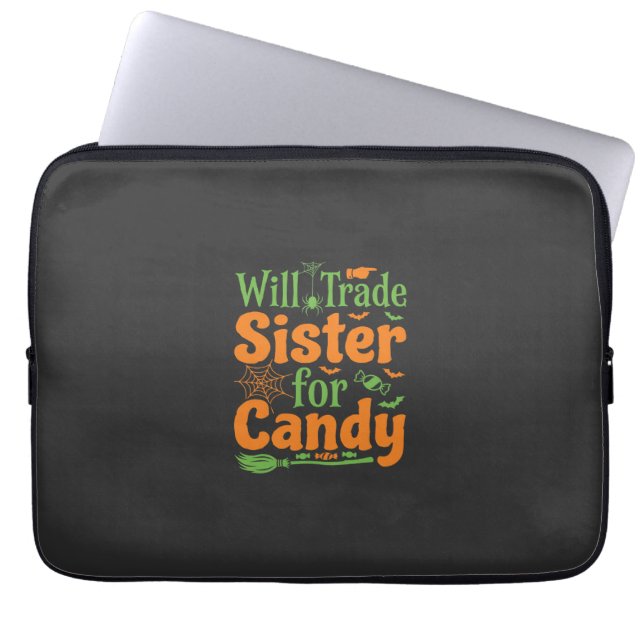 Halloween Syster Godis Handel Design_1 Laptop Fodral (Framsidan)