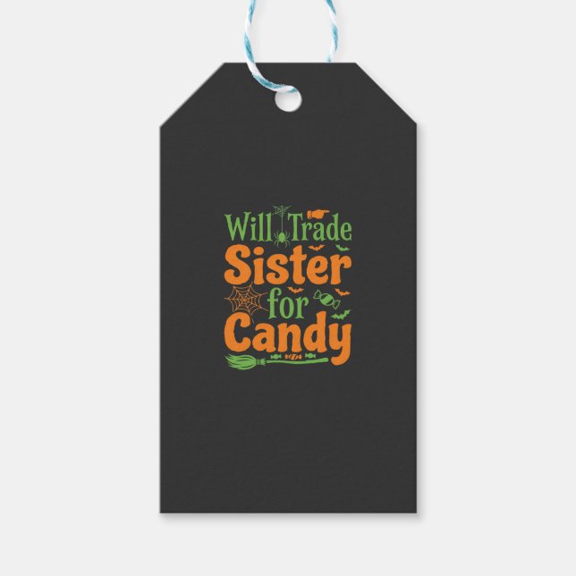 Halloween syster godis handel design_1 presentetikett (Framsidan)