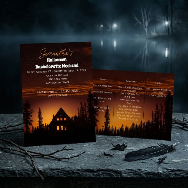 Halloween Systerfest på sjön Inbjudningar (Skapare uppladdad)