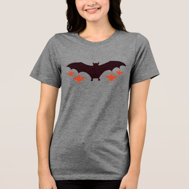 Halloween T fladdermus helgdag Shirt (Framsida)
