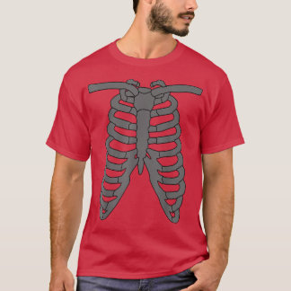 Halloween T För manar & Women Rib Cage Skeleton Shirt