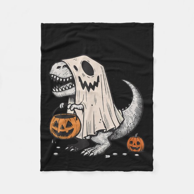 Halloween T-rex Dinosaur Sokysaurus Rex Boys Kids Fleecefilt (Framsidan)