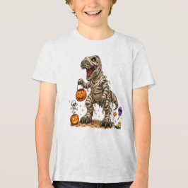 Halloween T Rex Mummy Barn Shirt