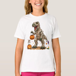 Halloween T Rex Mummy Barn Shirt