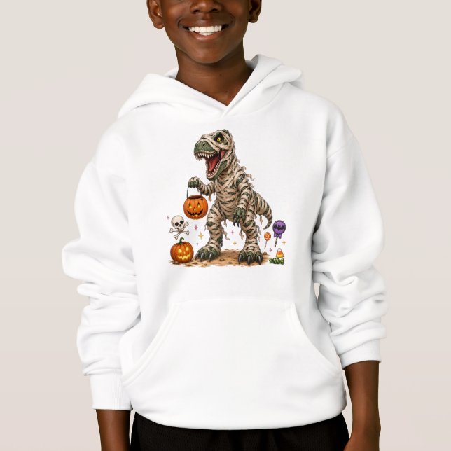 Halloween T Rex Mummy Barn Shirt (Framsida)