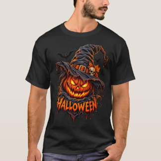 Halloween T-Shirt Bakdesign | Skräck säsong Triks