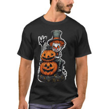 Halloween T-shirt: Clown on Jack O'Lantern