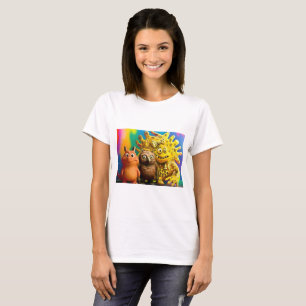 Halloween T-Shirt - Creepy Cute Monster Trio Tee