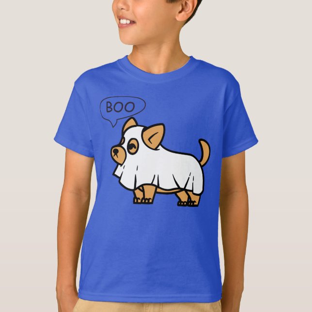 Halloween T-shirt, Doggie säger BOO T Shirt (Framsida)