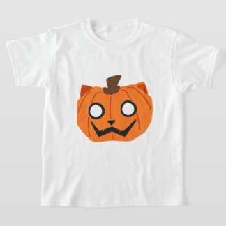 Halloween T-Shirt för Barn med Katt Pumpa Jack-O-L