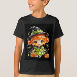 Halloween T-shirt för barn med kristallhäxa