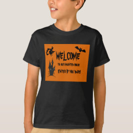 Halloween T-shirt för barn med spökhus: Mysigt och