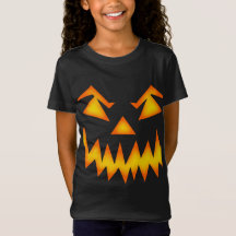 Halloween T-shirt för barn, pumkin ansikte