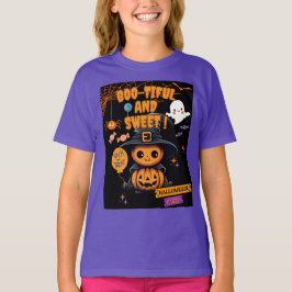 Halloween T-shirt för flickor | Boo tiful Hallowee