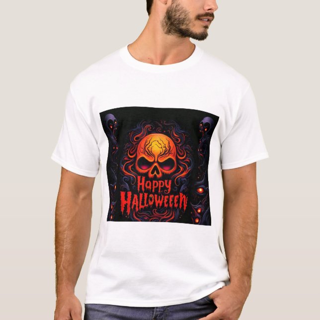 Halloween T-Shirt. Halloween-design T Shirt (Framsida)