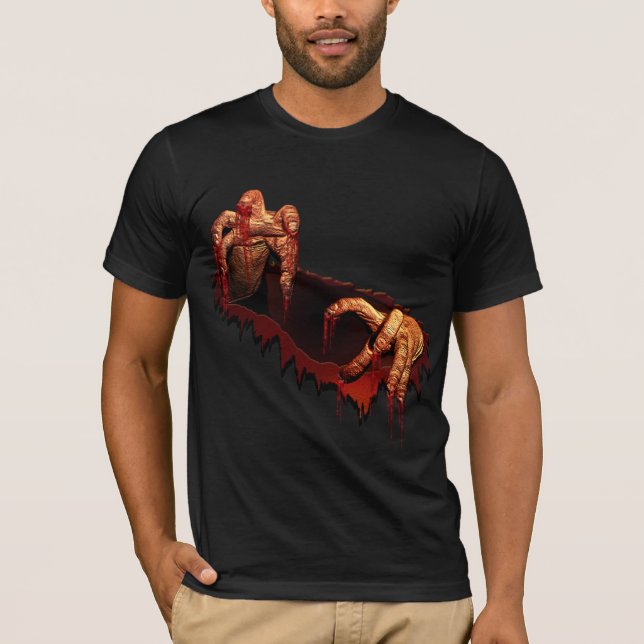 Halloween T-shirt Horror Zombie Odöda Tee Shirt (Framsida)