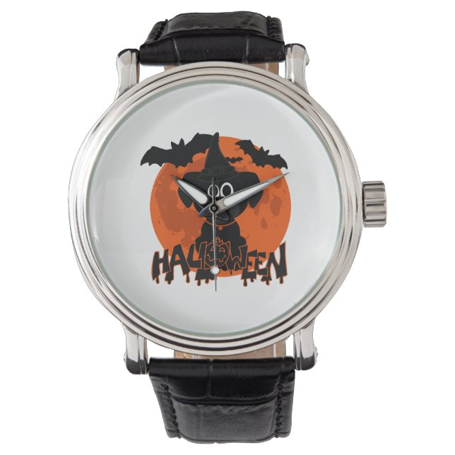 Halloween t-shirt hundar armbandsur (Framsida)