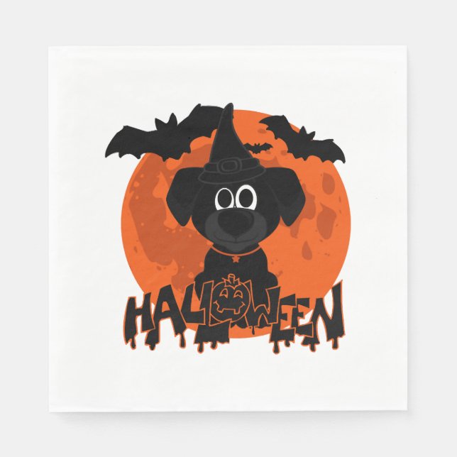 Halloween t-shirt hundar pappersservett (Framsidan)