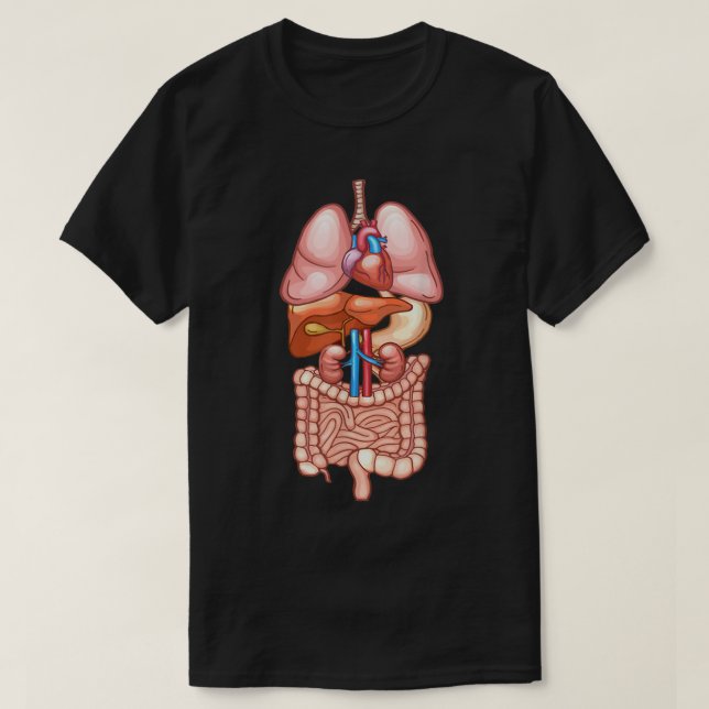Halloween T Shirt Internal Organ Diagram Anatomy20 (Design framsida)
