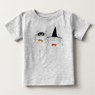 Halloween T-Shirt med katt-tema